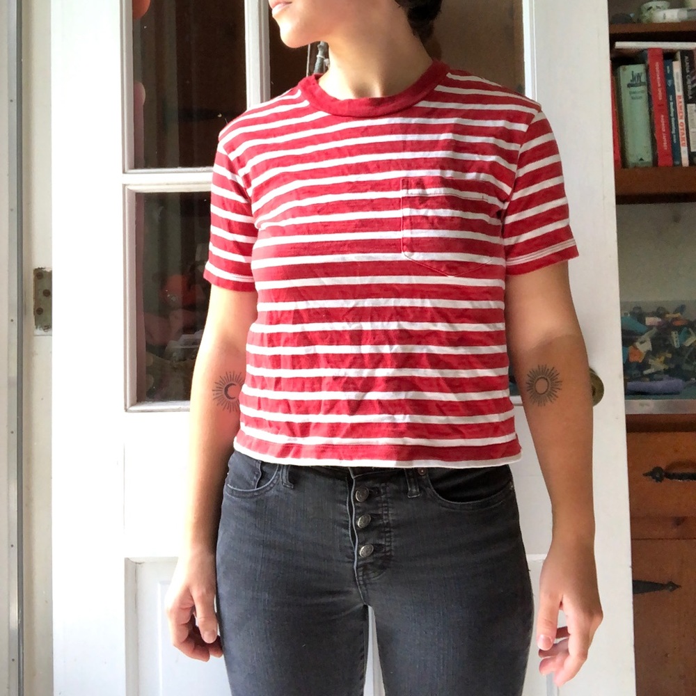 Madewell boxy pocket tee xxs
